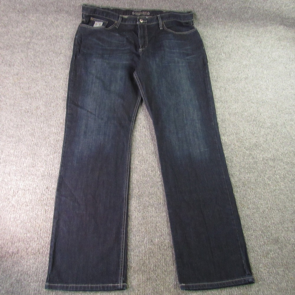 Cinch Jeans Mens 40x34 Dark Wash Silver Label Performance 007 Straight Leg Denim